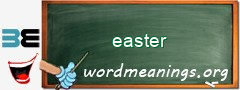 WordMeaning blackboard for easter